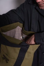 Charger l&#39;image dans la galerie, Tote bag en toile de kimono Contrôle Kaki
