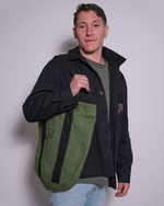 Charger l'image dans la galerie, Sac tote bag en toile de kimono vert
