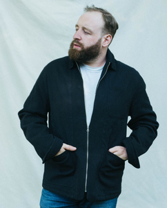 Veste en toile de kimono mixte noire